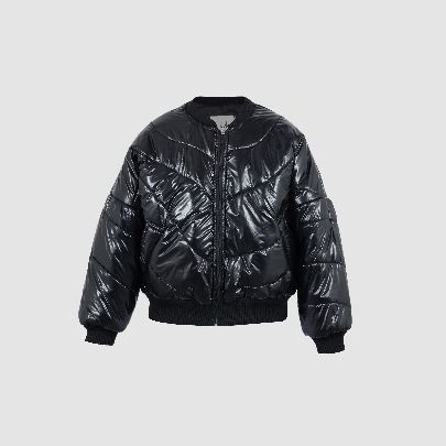 Picture of Women's bomber jacket with a black heart hole