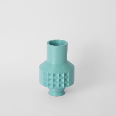 Picture of Short blue resin polyester vase