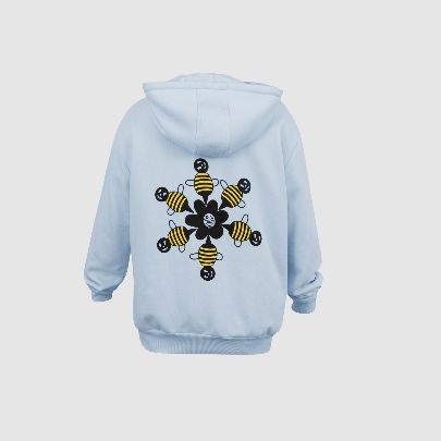 Picture of Pale blue bee hoodie