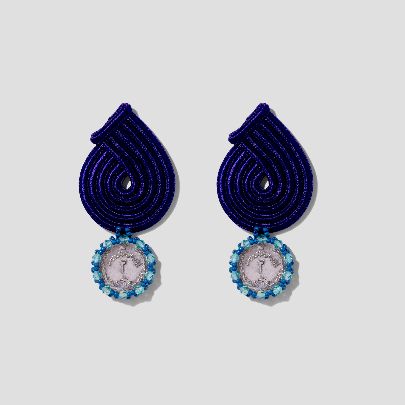 Picture of Navy blue gheytan earing