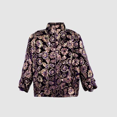 Picture of Women's dark purpel sequined velvet jacket