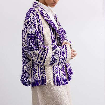 Picture of Casablanca purple poncho coat