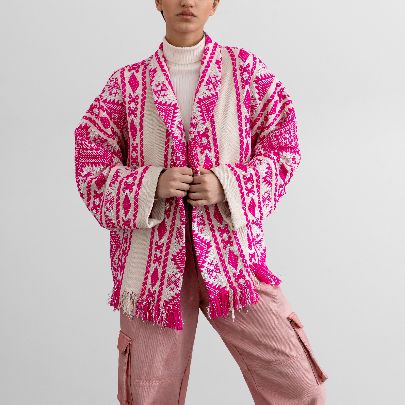 Picture of Casablanca pink poncho coat