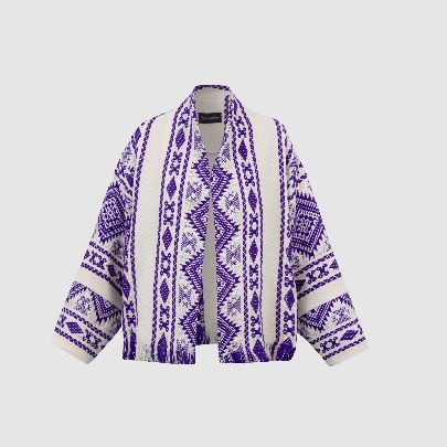 Picture of Casablanca purple poncho coat