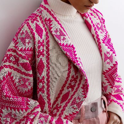 Picture of Casablanca pink poncho coat