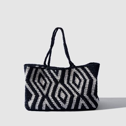 Picture of Black and white cotton bag