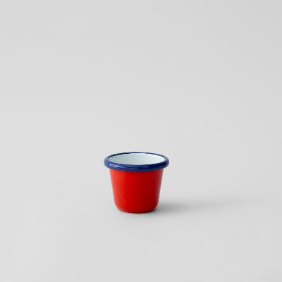 Picture of Red espresso white shot around navy blue