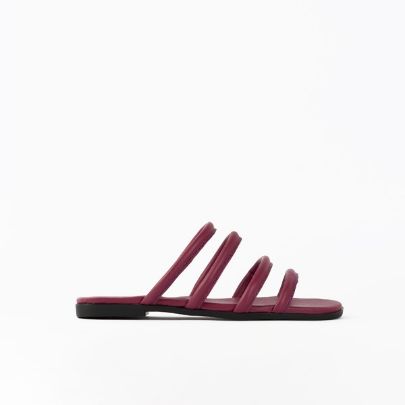 Picture of Violet vegan strappy flat slide sandals