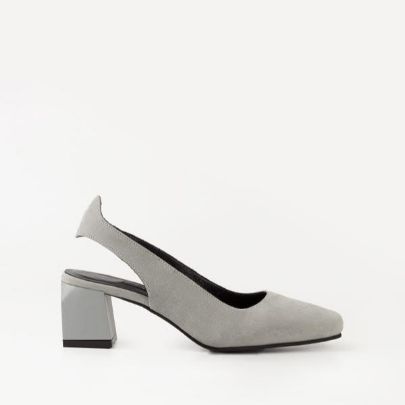 Picture of Women's gray nubuck slingback pumps