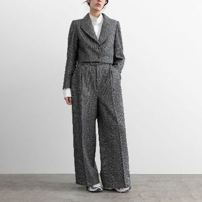 Picture of  short gray wool coat