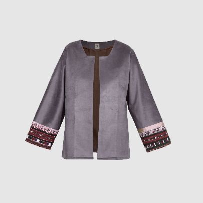 Picture of  Women's gray velvet iran gohar coat