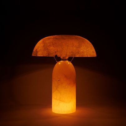 Picture of Mushroom lampshade with alabaster shade