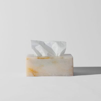 Picture of Cream alabaster marble tissue box