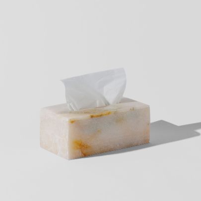 Picture of Cream alabaster marble tissue box