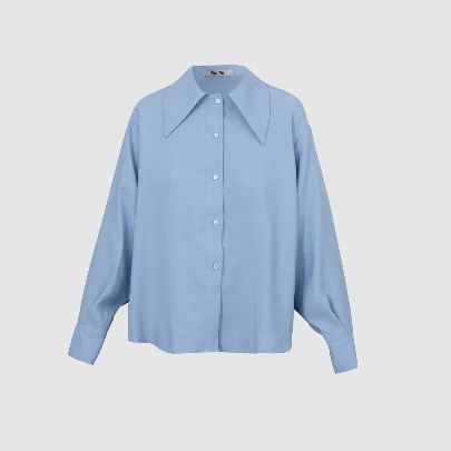 Picture of Women's oversized  light blue blouse