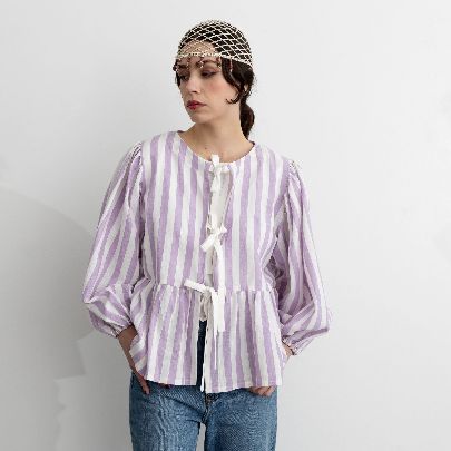 Picture of Purple balloon blouse