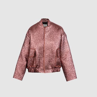 Picture of Copper jacquard women's coat