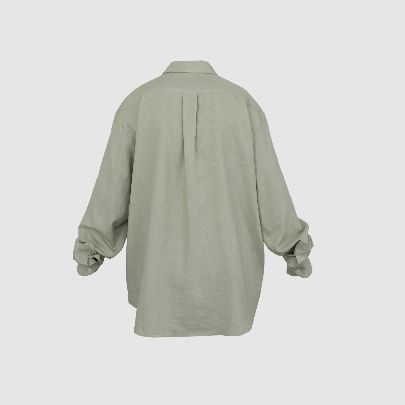 Picture of Light green embroidered linen shirt