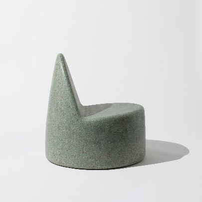 Picture of Sculptural Green-Grey Cone Chair