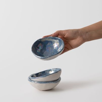 Picture of Small handmade blue bowl