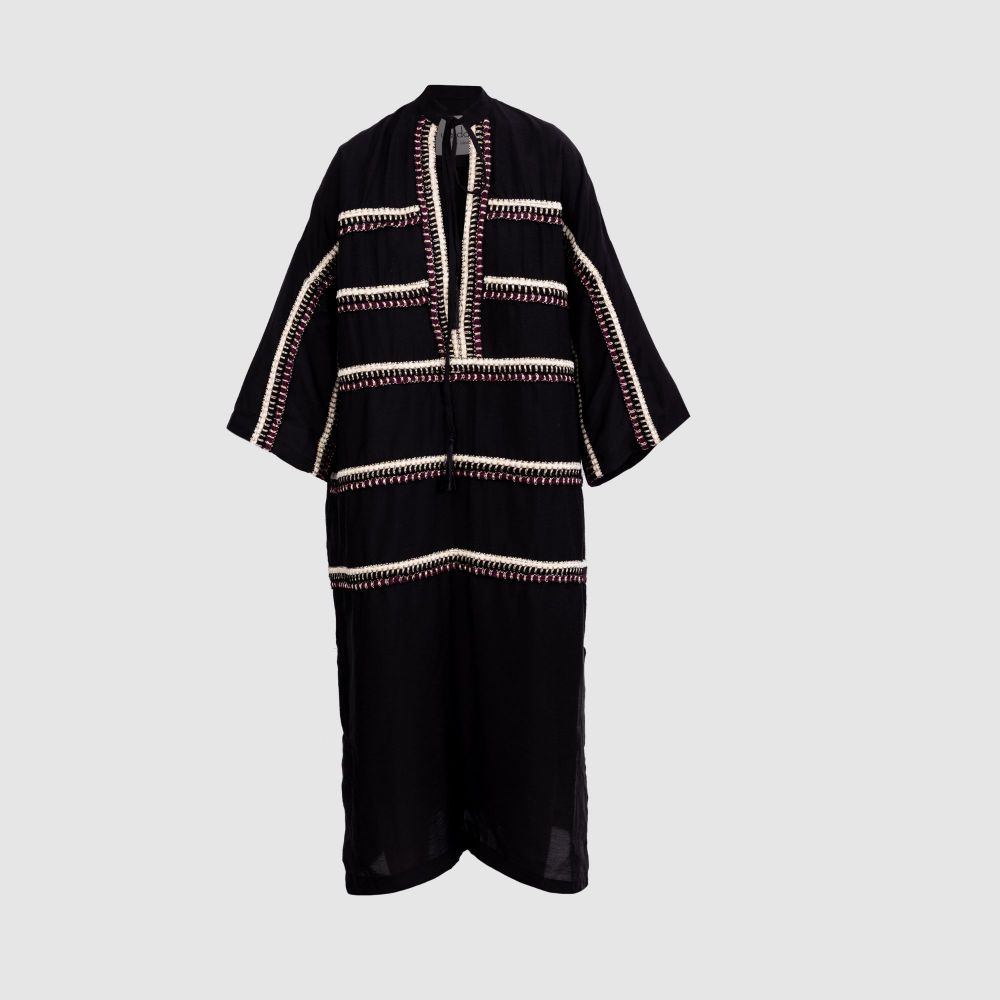 Picture of Women's kaftan with black embroidered thread