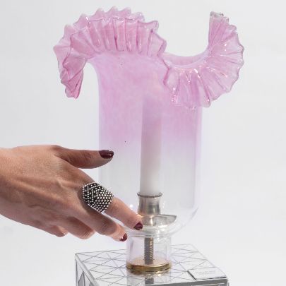 Picture of Forty-year pink candlestick