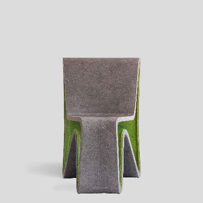 Picture of Sculptural Charcoal-Green Hollow Chair