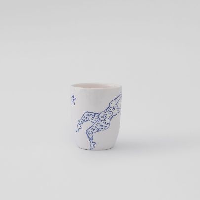 Picture of White and azure ceramic mug