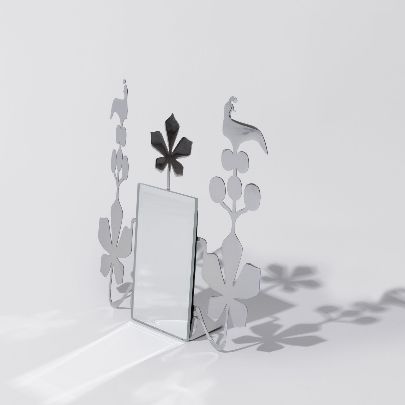 Picture of Flower table mirror