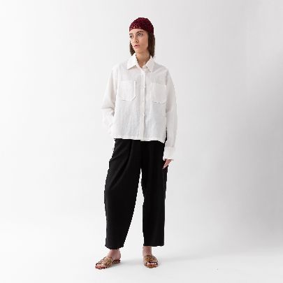 Picture of Women's black linen sandbad pants