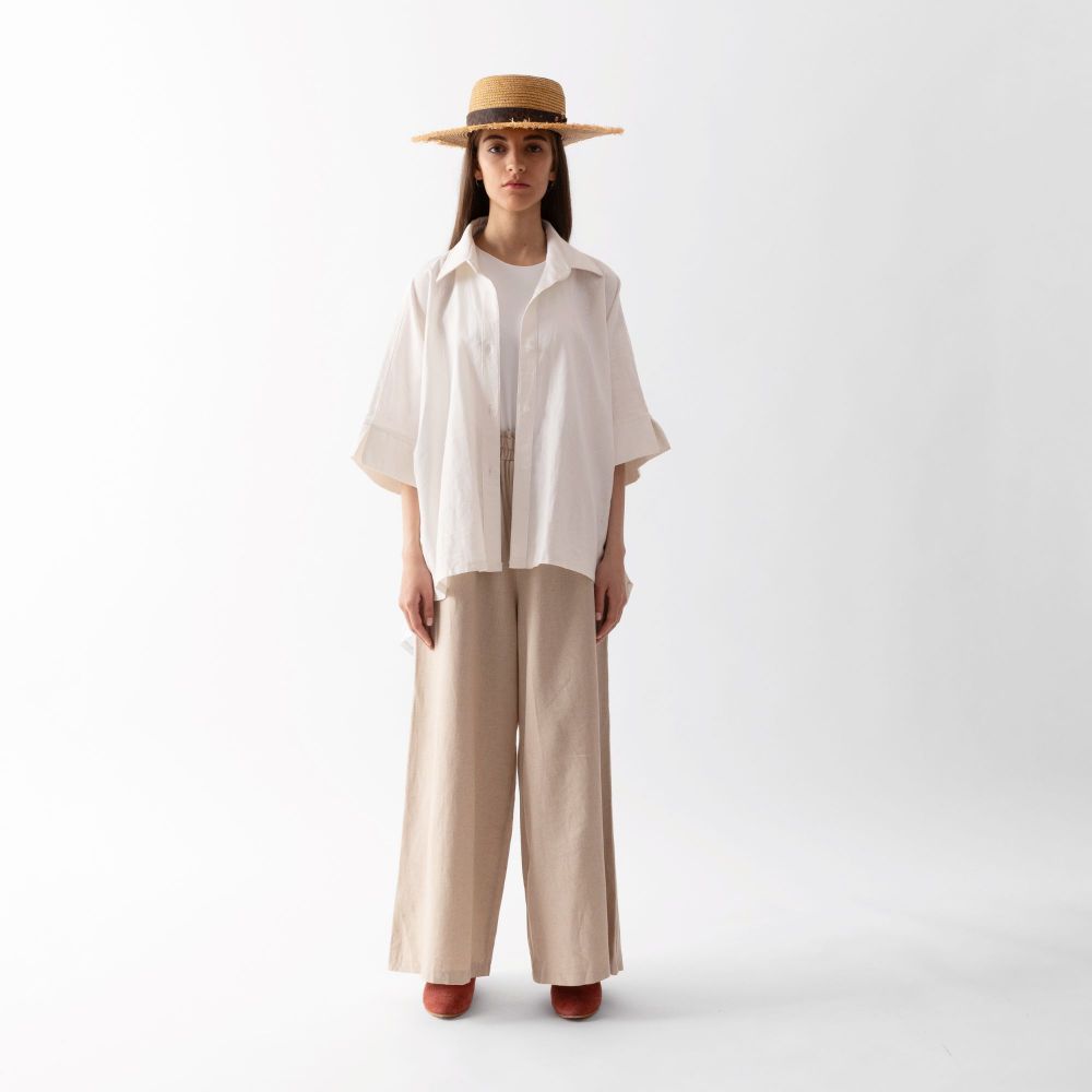 Picture of Zima women's cream linen pants