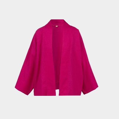 Picture of Magenta women's mini kimono