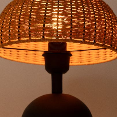 Picture of A lampshade with a black base