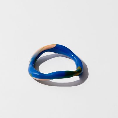 Picture of Women's blue moj bangle epoxy bracelet