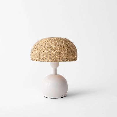 Picture of A lampshade with a white base