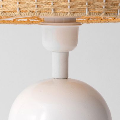 Picture of A lampshade with a white base