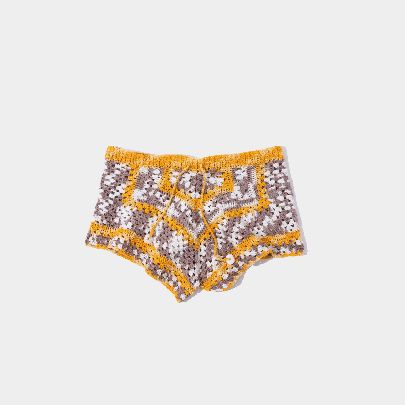 Picture of Women's yellow crocheted shorts