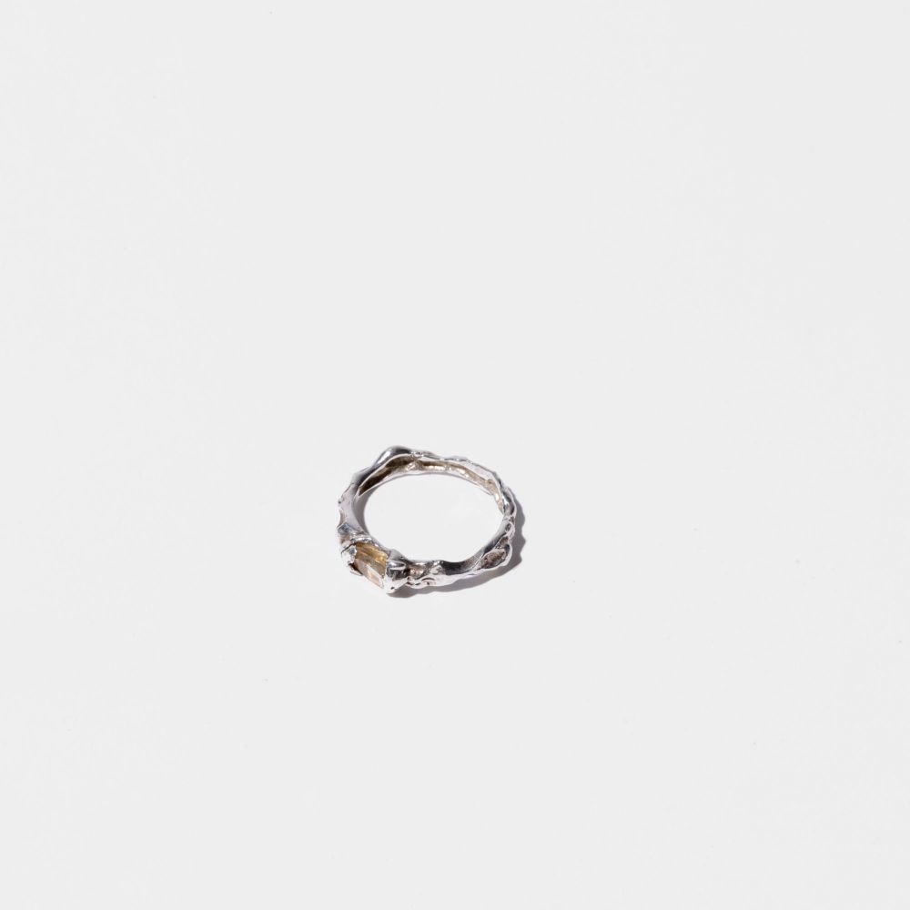 Picture of Salute silver ring with Yellow stone