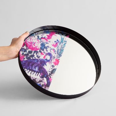 Picture of Patterned mirror tray 36