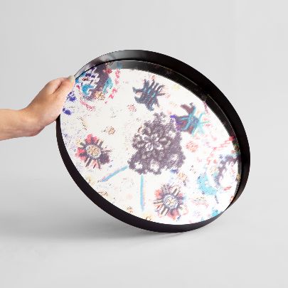 Picture of Patterned mirror tray 33