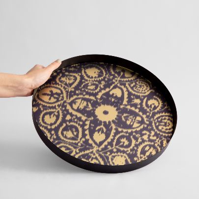 Picture of Patterned mirror tray 36