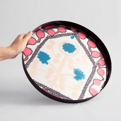 Picture of Patterned mirror tray 35