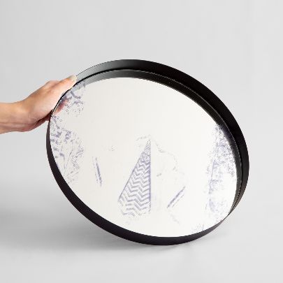 Picture of Patterned mirror tray 30