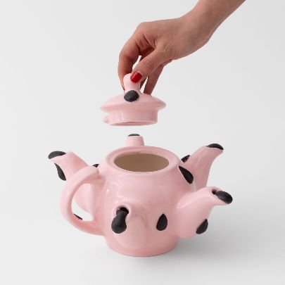 Picture of Pink six-hose teapot statue