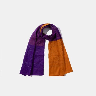 Picture of Purple orange basic shawl