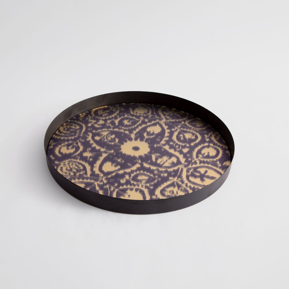 Picture of Patterned mirror tray 36