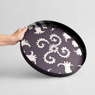 Picture of Patterned mirror tray 26