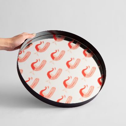 Picture of Patterned mirror tray 20