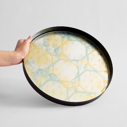 Picture of Patterned mirror tray 22