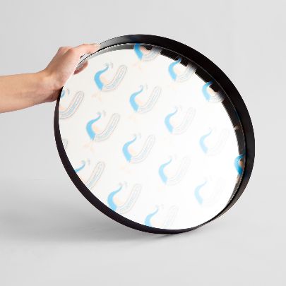 Picture of Patterned mirror tray 9